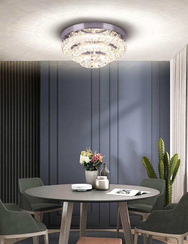 Round Ceiling Lights K9 Crystal Home Decor