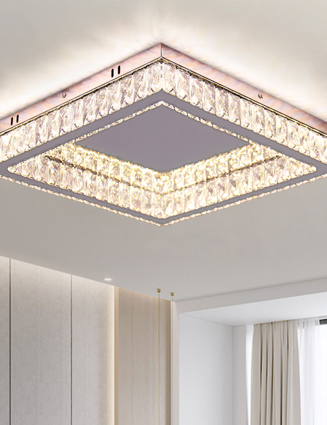 Modern Remote Led K9 Crystal Ceiling Light