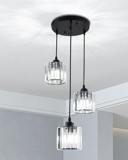 3 Heads Crystal Chandelier Ceiling Light