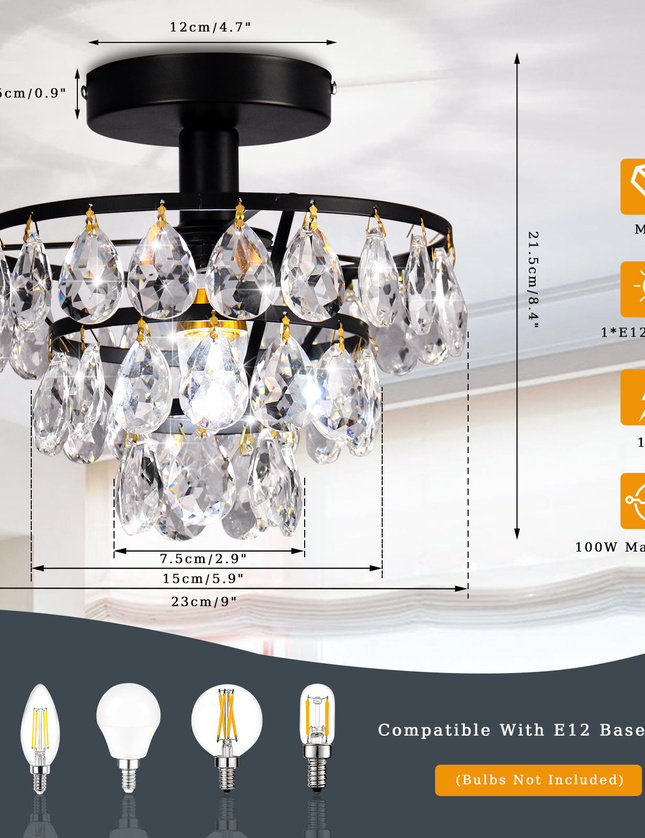 Vintage Crystal Ceiling Lights