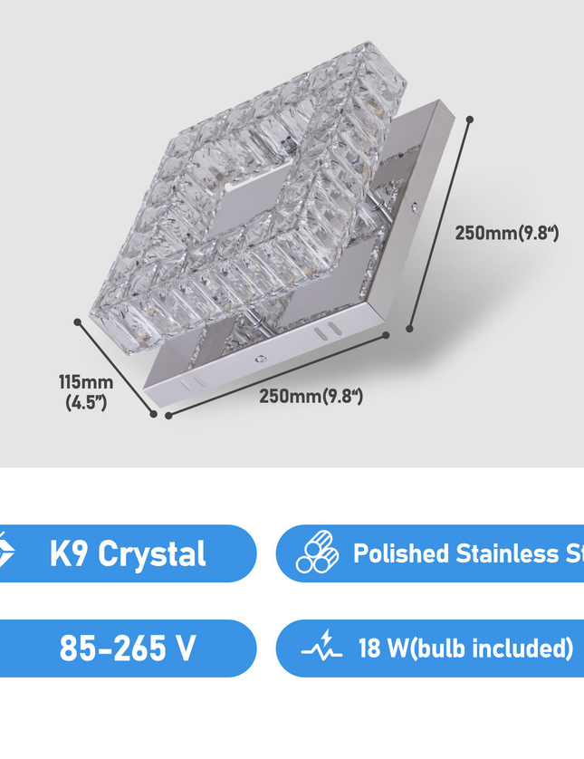 Square Flush Mount LED Ceiling Light