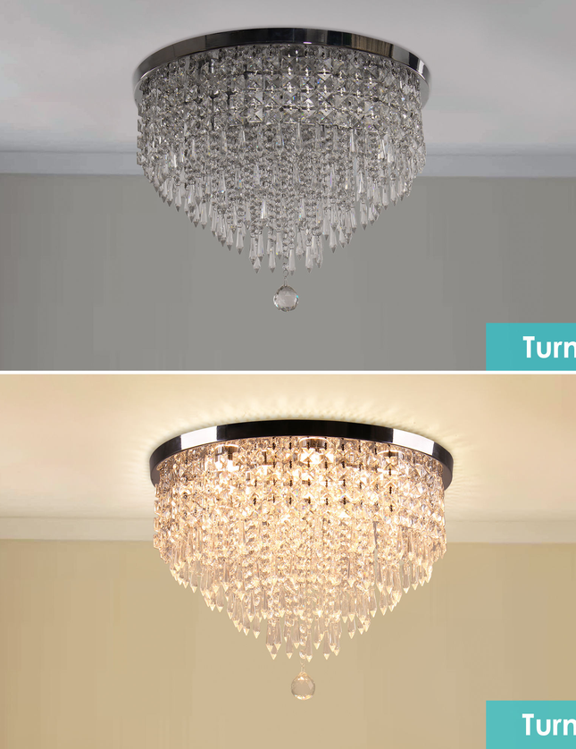 Luxury K9 Crystal LED Round Chandelier