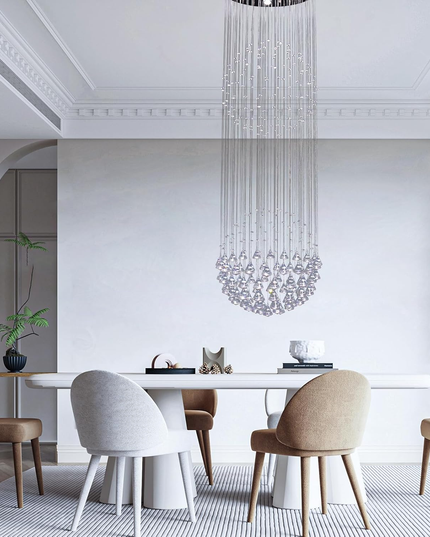 Luxury Raindrop Chandelier – 50x160cm – Flush Mount for Staircase/Foyer