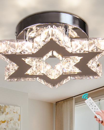 Luxury Crystal Chandelier Lights Star Design