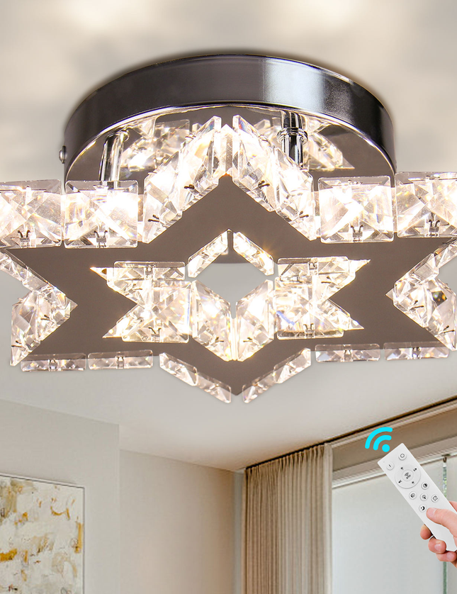 Luxury Crystal Chandelier Lights Star Design