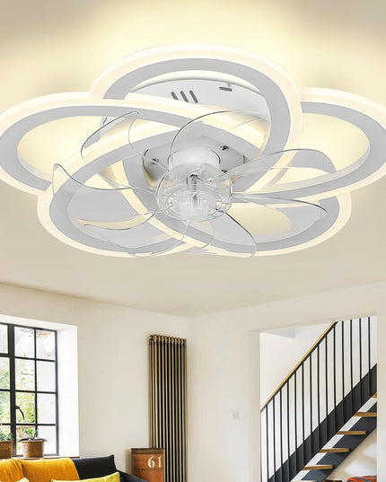 Cainjiazh 20.4" LED Ceiling Fan Light with Remote
