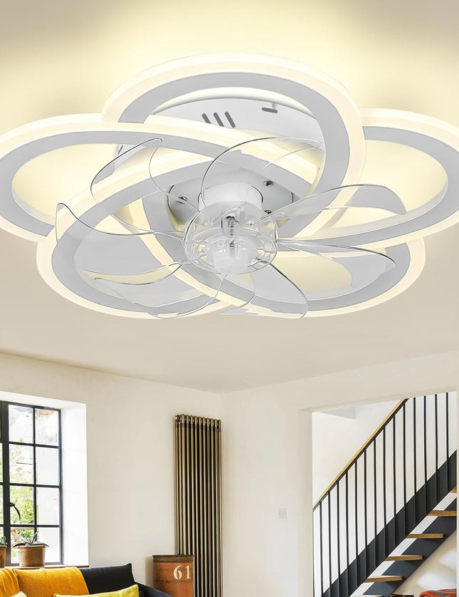 Cainjiazh 20.4" LED Ceiling Fan Light with Remote