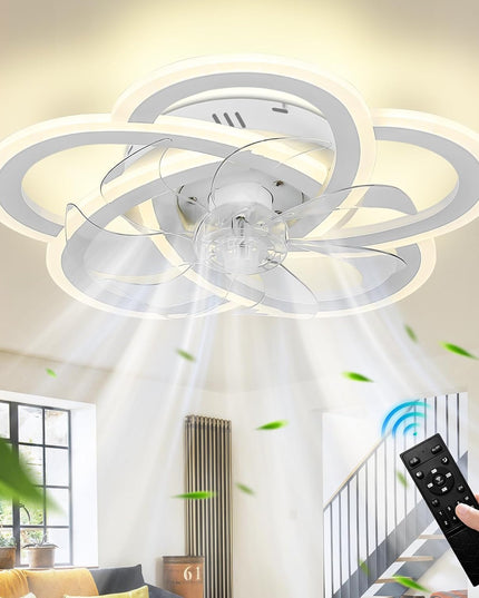 Cainjiazh 20.4" LED Ceiling Fan Light with Remote