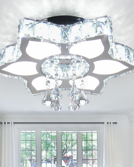 K9 Crystal Flower Design Chandelier