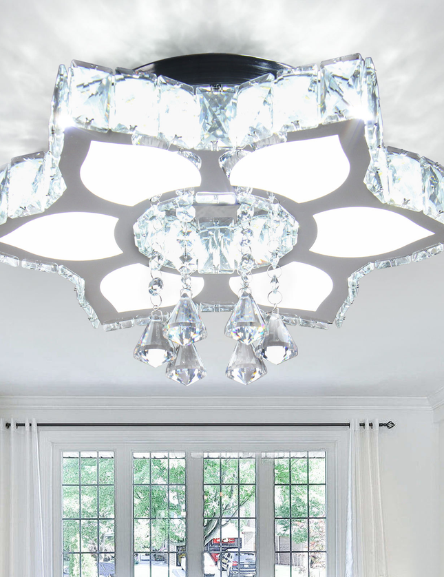 K9 Crystal Flower Design Chandelier