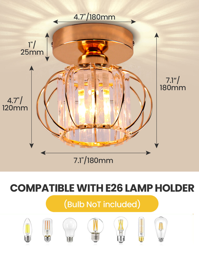 Pumpkin Shape Ceiling Light Hallway Chandelier