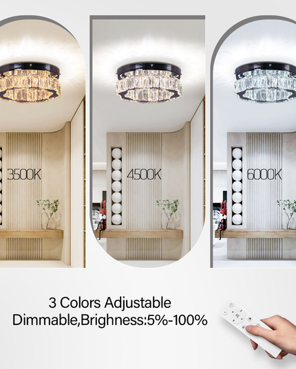 Stainless Steel Base round Crystal Chandelier