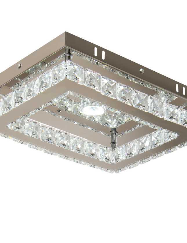 Luxury LED Single Rectangular Crystal Ceiling Light