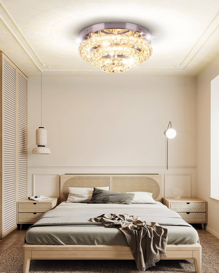 Round Ceiling Lights K9 Crystal Home Decor