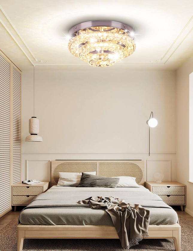 Round Ceiling Lights K9 Crystal Home Decor