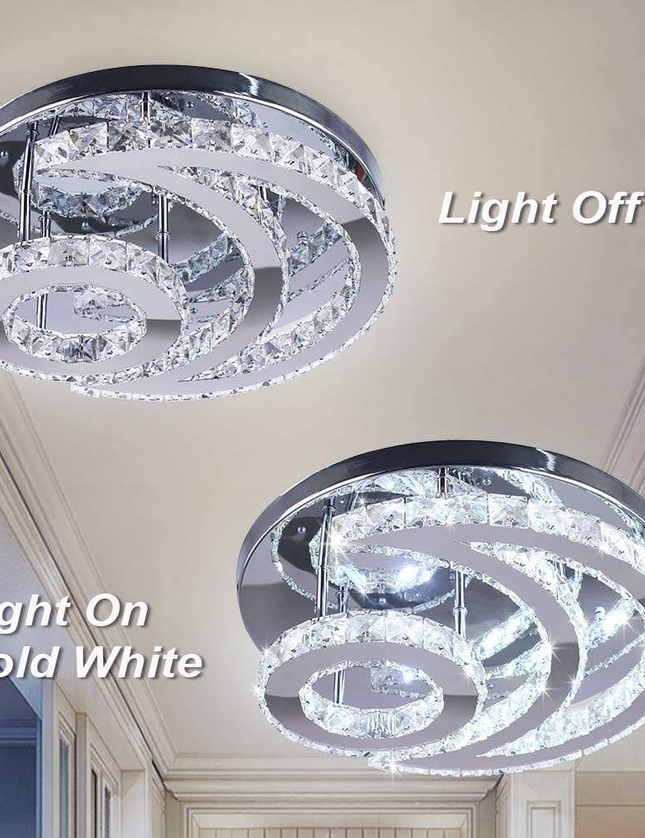 Moon Shape LED Crystal Ceiling Light