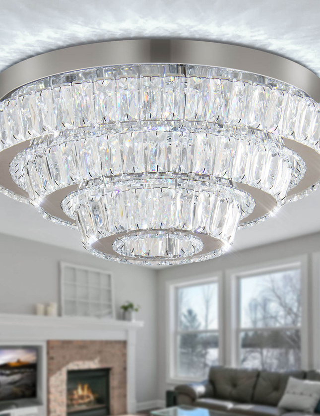 11.8''Modern K9 Crystal LED Ceiling Light
