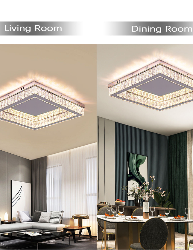Modern Remote Led K9 Crystal Ceiling Light