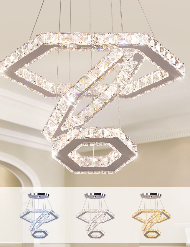 Modern Exquisite LED Crystal Chandelier Pendant Light