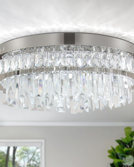19.6'' Modern Luxury Crystal Hanging Chandelier
