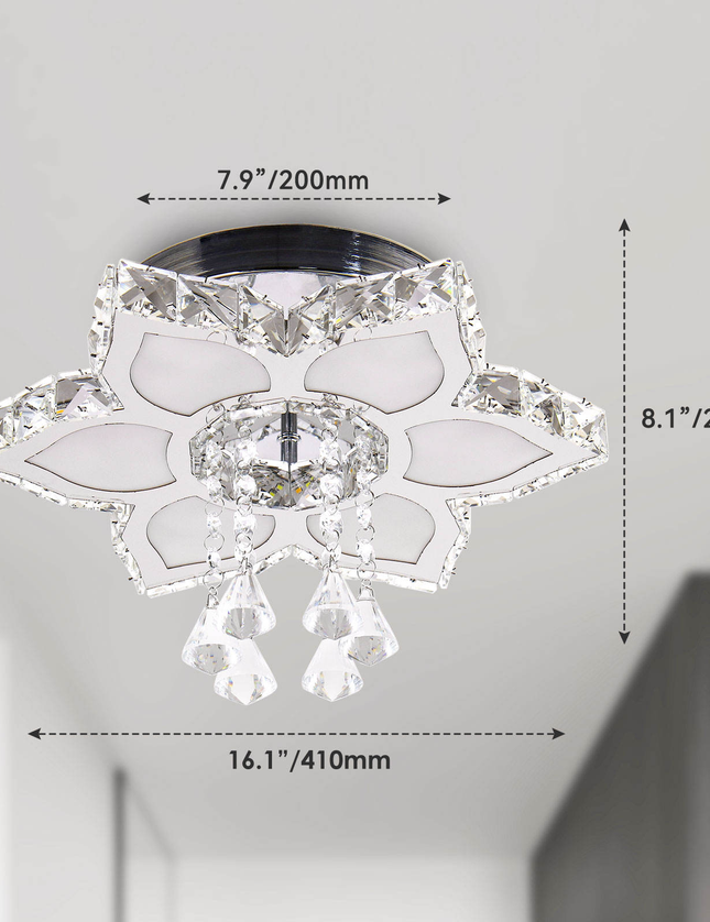 K9 Crystal Flower Design Chandelier