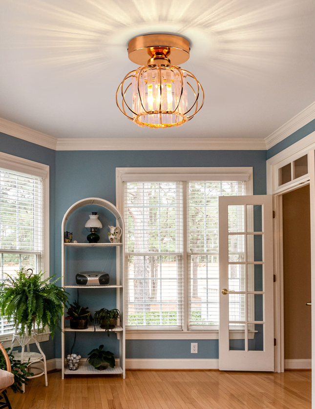 Pumpkin Shape Ceiling Light Hallway Chandelier