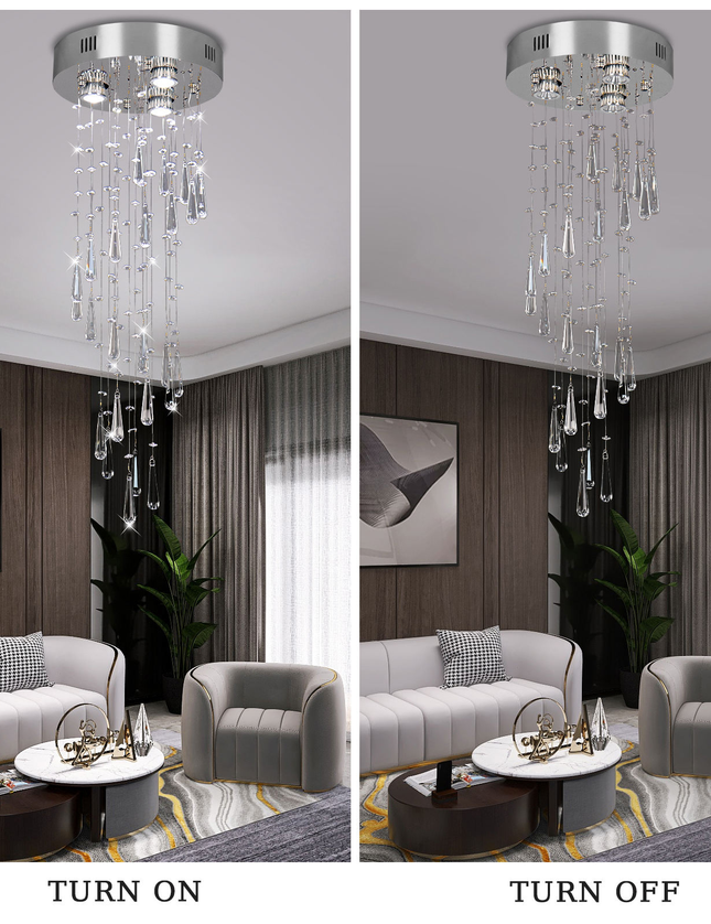 Luxury Modern LED Ceiling Light Crystal Chandelier