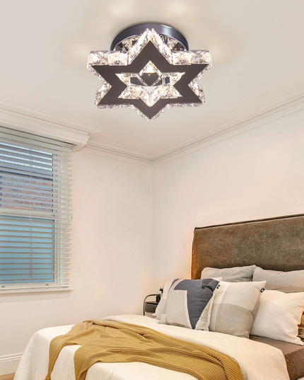 Luxury Crystal Chandelier Lights Star Design