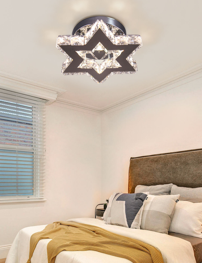 Luxury Crystal Chandelier Lights Star Design