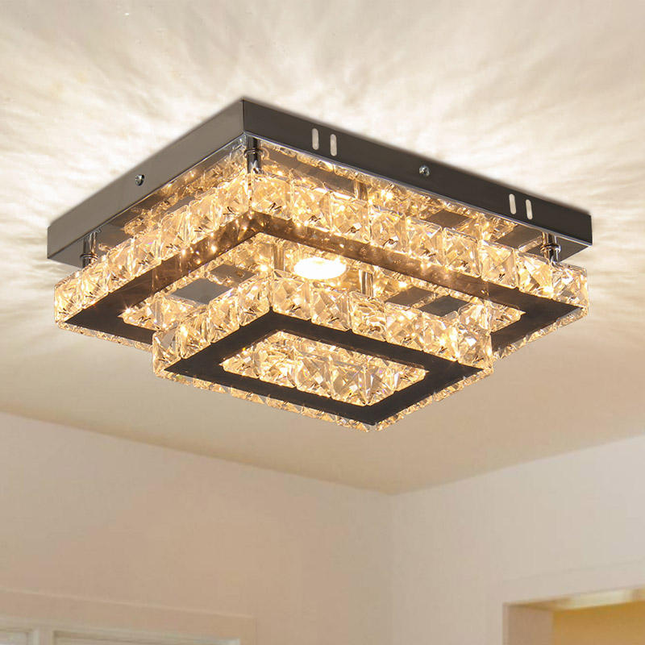 Modern 2 Layer Crystal Ceiling Lamp Lighting