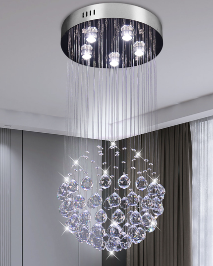 Luxury Led Round K9 Crystal Chandelier