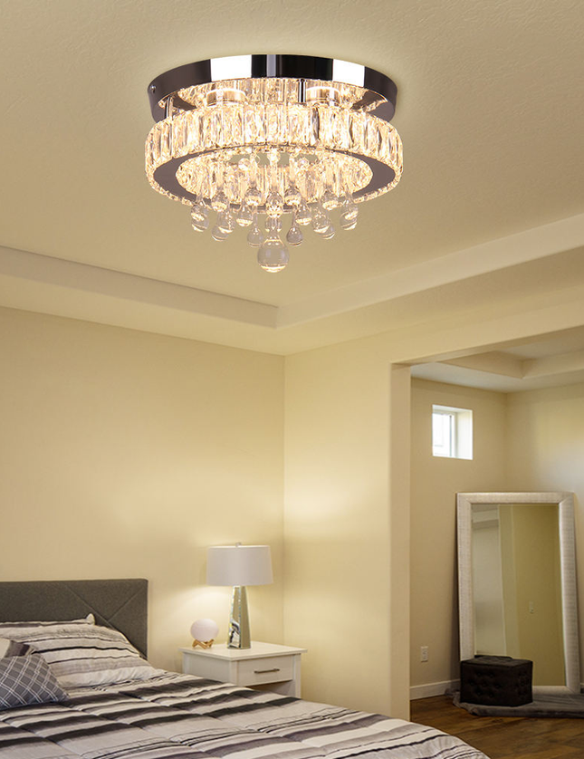 11.8'' Modern Luxury K9 Crystal LED Ceiling Lights