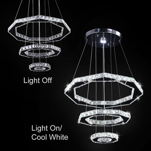 Modern Exquisite LED Crystal Chandelier Pendant Light