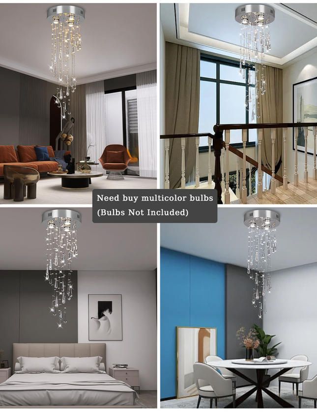 Luxury Modern LED Ceiling Light Crystal Chandelier