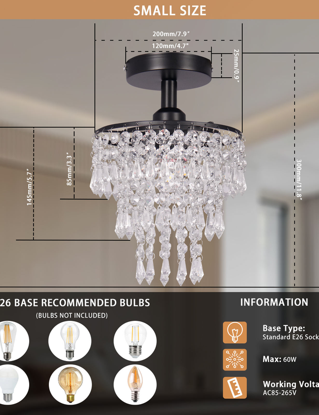 K9 Crystals Pendant Ceiling Lights